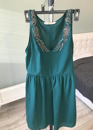 Смарагдове плаття zara 2
