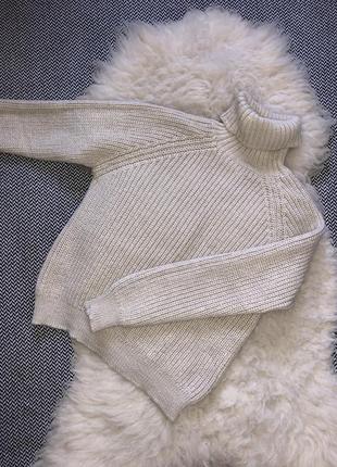 Вовняний светр, кофта шерсть альпака горло в'язаний