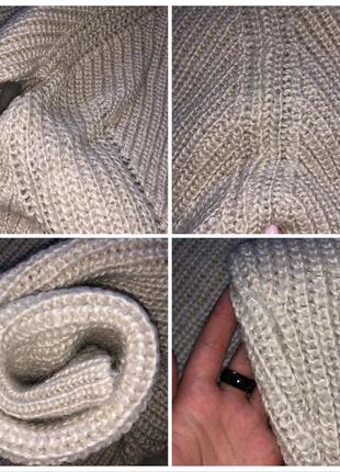Шерстяной свитер кофта шерсть альпака горло вязаный7 фото