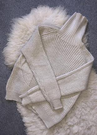 Шерстяной свитер кофта шерсть альпака горло вязаный10 фото