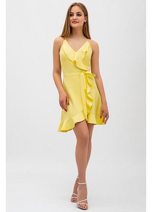 Платье на запах, желтый