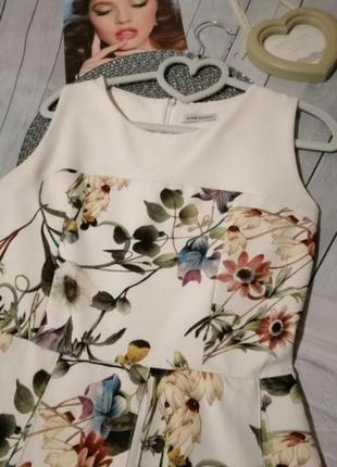 Платье миди в цветочек в цветочный принт3 фото