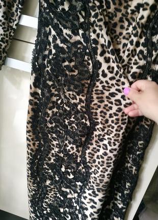 Леопардове плаття, довгий рукав - мереживо6 фото