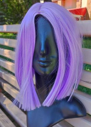 Парик каре лиловый, фиолетовый, для фотосессии, косплей, аниме, хэллоуин