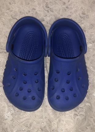 Синие crocs, c 8-9. оригинал.2 фото