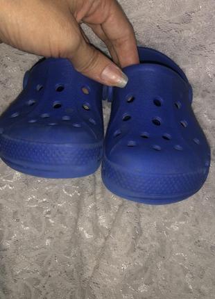 Синие crocs, c 8-9. оригинал.3 фото