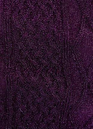 Топ фиолетовый вязаный блестящий с металлизированной нитью bershka5 фото