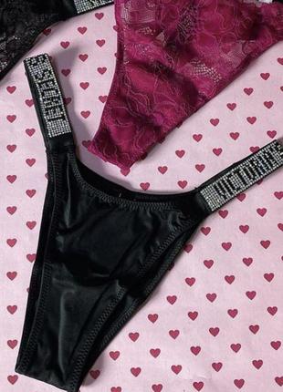 Легендарні трусики з каменями, стразами victoria secret вікторія сікрет