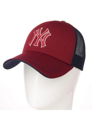 Стильная летняя кепка бейсболка new york yankees нью йорк с сеткой мужская женская2 фото
