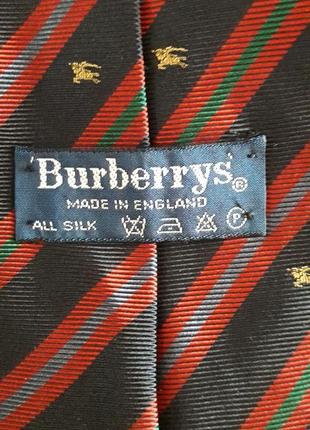 Винтажный шелковый галстук burberry3 фото