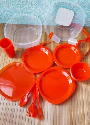 Набор посуды для пикника пластик 48 предметов на 6 персон