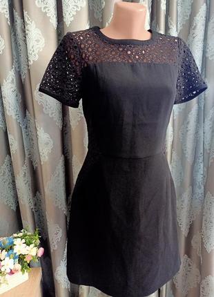 Сукня, маленьке чорне плаття з мереживними вставками. 1+1= 50% знижки на 3ю річ.