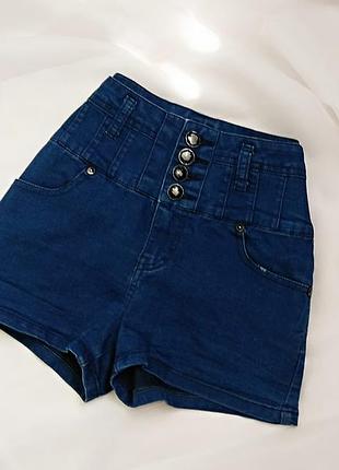 Жіночі джинсові шорти із завищеною талією new look.