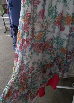 Сарафан в цветочек белый сарафан платье миди7 фото