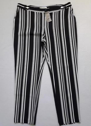 Актуальные стрейчевые брюки принт полосы большого размера george