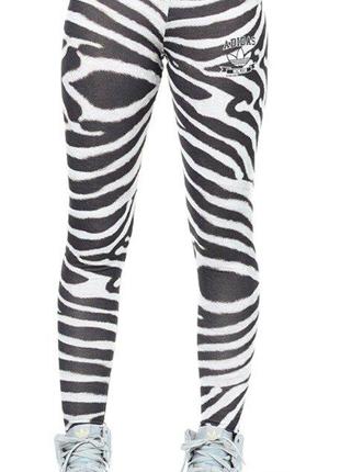 Леггинсы женские оригинал зебра adidas
