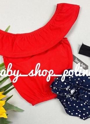 Літній костюм для дівчинки трусики майка пов'язка