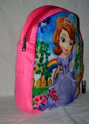 Детский новый рюкзак ранец с героями разные софия прекрасная sofia выполнен из плюша5 фото