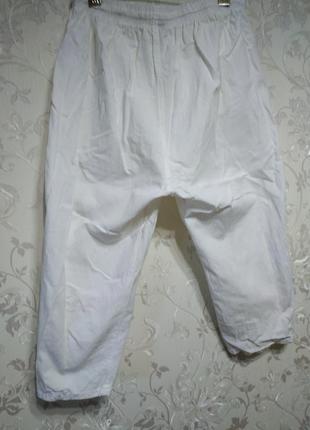 Натуральні штани брюки капрі бриджі великого розміру батал шорты капри бриджи большого размера4 фото