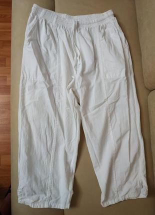 Натуральні штани брюки капрі бриджі великого розміру батал шорты капри бриджи большого размера5 фото
