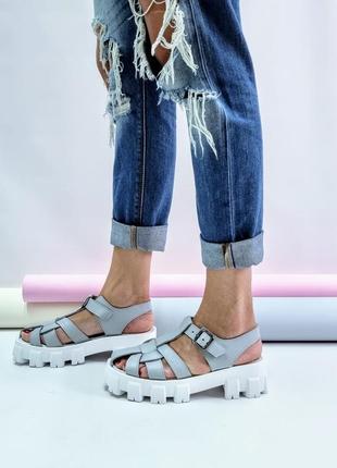 Женские кожаные босоножки, разные цвета5 фото