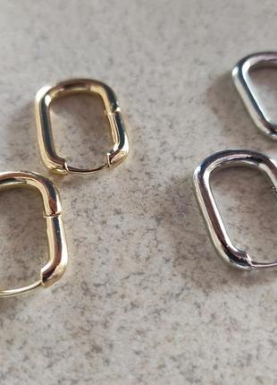 Сережки сережки сережки овал кільце золото срібло біжутерія стильні жіночі6 фото