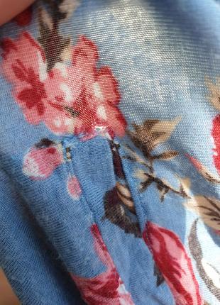 Футболка квітковий принт pull bear5 фото