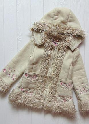 Tik&tak. размер 1.5 года, рост 86 см. тёплая дублёнка для девочки