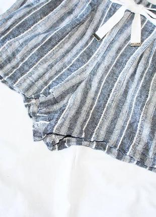 Тканевые шорты из льна и вискозы dorothy perkins3 фото
