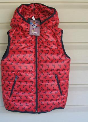 Модная жилетка для маленьких модниц.  размер 110,116,