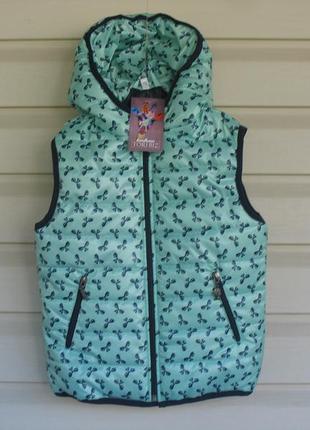 Модний жилет для маленьких модниць. колір м'ята.