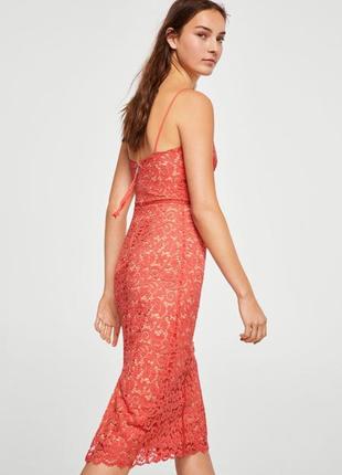 Новое кружевное платье mango