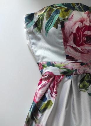 Коктейльное платье rinascimento xs цветочный принт5 фото