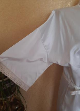 Нежный атласный халат ,халат для невесты кимоно3 фото