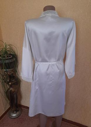 Нежный атласный халат ,халат для невесты кимоно4 фото
