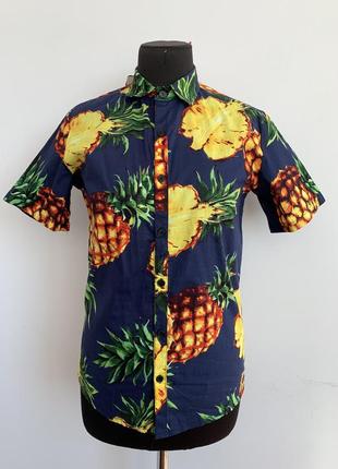 Гавайская рубашка xs ананасы
