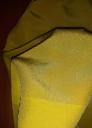 Желтая шелковая юбка2 фото