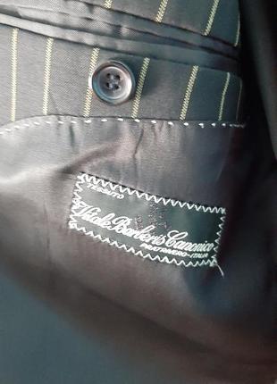 Піджак чоловічий corleone чорний в смужку великий розмір3 фото