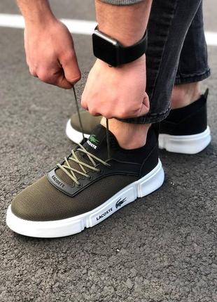 Мужские кроссовки лакоста🆕lacoste🆕зеленые легкие кросовки в сетку🆕дышащие лакоста2 фото