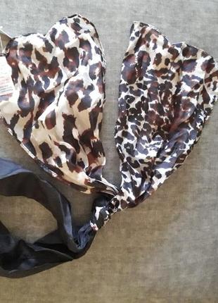 100°\• шелковый фирменный леопардовый аксессуар на сумку/...