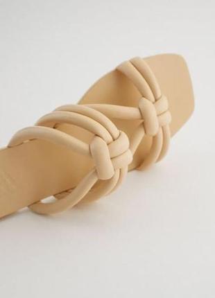 Zara сандалии шлепанцы натуральная кожа р. 38 р.393 фото
