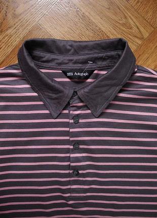 Мужская футболка поло в полоску marks & spencer l