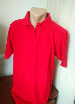 Однотонна червона футболка поло/теніска green mountain/мужская футболка поло