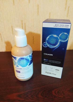 Тональная основа farmstay collagen water full moist luminous foundation #21