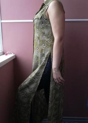 Длинное платье рубашка с разрезами по бокам ( туника)2 фото
