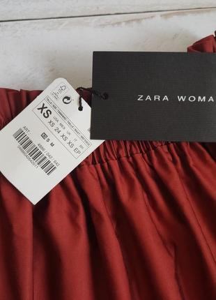 Спідниця дзвін мідного кольору zara зара6 фото