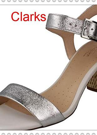 Р.37,37.5,38,41 clarks  женские кожаные босоножки оригинал