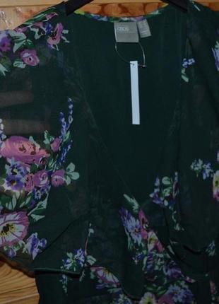 Нежнейшее шифоновое платье в цветы, изумрудное платье asos design lux7 фото