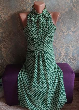 Красивое зеленое платье promod р.s сарафан1 фото