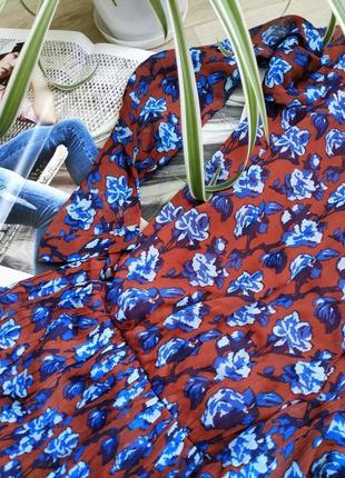 Платье в цветочек плисе длинное плиссированное